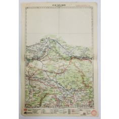 HARTA ZONEI SATU MARE , LITOGRAFIE DE M.D. MOLDOVEANU , 1936, POLICROMA