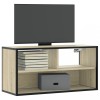 VidaXL Dulap TV, stejar sonoma, 80x31x39,5 cm, lemn prelucrat și metal