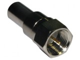 Conector F mufă tată 75&Omega; crimpat aurit pe cablu POM