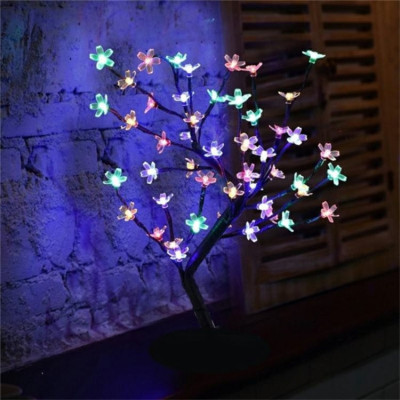 Lampa decorativa tip pom iluminat cu 48 LED-uri RGB, inaltime 45cm, multicolor foto