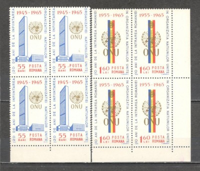 Romania.1965 20 ani ONU bloc 4 TR.635 foto