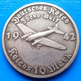 Adolf Hitler 1942 Avion Foche-Wulf 10 Reichs Mark 38mm