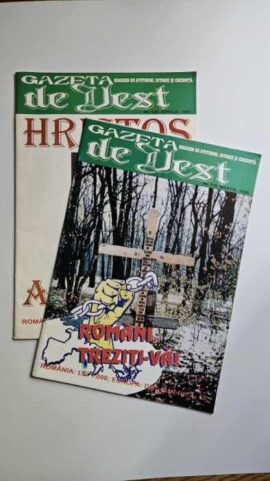 2 numere Gazeta de Vest, martie-aprilie 1996, Timisoara