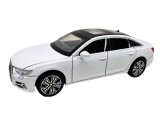 Macheta Audi A6L alb 1:32 replica metal lumini si sunete usi capota si portbagaj functionale