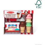 Melissa &amp;amp; Doug &ndash; Set de joaca din lemn magnetic Servire de &icirc;ghețată, Multicolor, 3 ani+