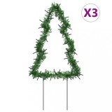 Cumpara ieftin Decor brad cu lumini de Craciun cu tarusi 3 buc. 50 LED 30 cm