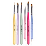Cumpara ieftin Set 6 Pensule Manichiura Unghii False SensoPRO Milano