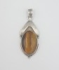 Superb pandantiv vintage art deco manufacturat din argint si agat ochi de tigru