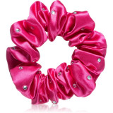 Cumpara ieftin Crystallove Crystalized Silk Scrunchie elastic pentru păr din mătase culoare Hot Pink 1 buc