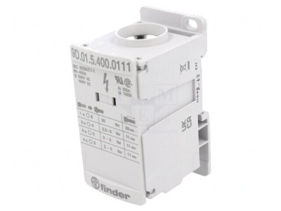 Bloc de Distribuție Gri 12 Borne TS35 foto