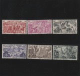 Saint Pierre et Miquelon , Colonii franceze 1946 - Omnibuse , Ajutorul pentru copii , serie 6 valori, dantelate , MNH , Mi.341-345, Militar, Nestampilat