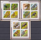 DB1 Fauna Africana 1975 Guineea 3 MS nedantelate Rare MNH, Nestampilat