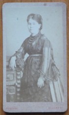 Foto Franz Duschek pe carton, secol 19, doamna din inalta societate