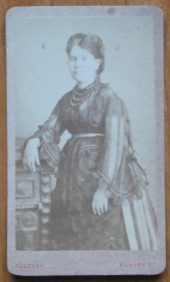 Foto Franz Duschek pe carton , secol 19 , doamna foto