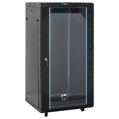 vidaXL Dulap de server, 22U, 19&amp;quot; IP20, negru, 60x60x120 cm 3307633 foto