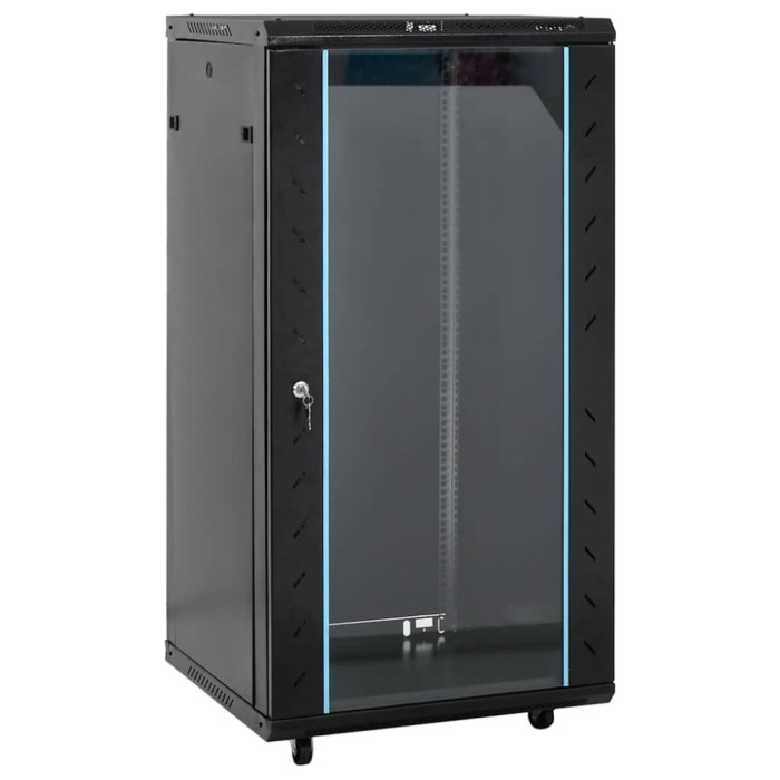 vidaXL Dulap de server, 22U, 19&quot; IP20, negru, 60x60x120 cm 3307633