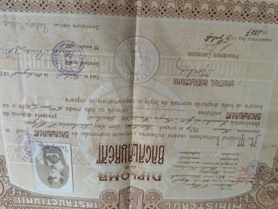 brevet Diploma de Bacalaureat , Ministerul Instructiunii.Regatul Romaniei foto