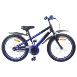 vidaXL Bicicletă pentru Copii 18 Inci pentru 5-7 ani Albastru Negru 42009342