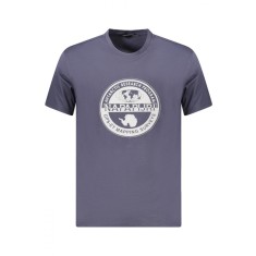 Napapijri Tricou S-Bollo barbati, cu imprimeu grafic, Regular Fit, Bleumarin, S
