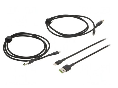 Cablu USB 2.0 Apple Lightning Negru 480Mbps foto