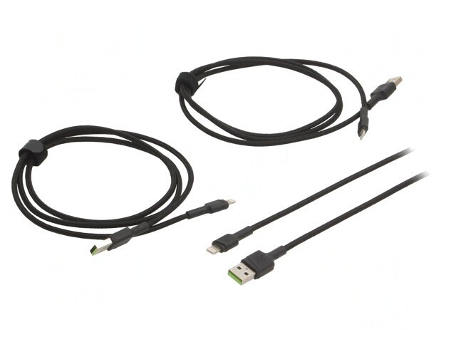 Cablu USB 2.0 Apple Lightning Negru 480Mbps