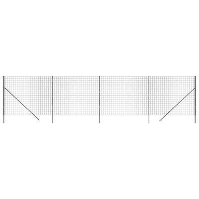 Gard plasa de sarma, antracit, 1,4x10 m, otel galvanizat foto