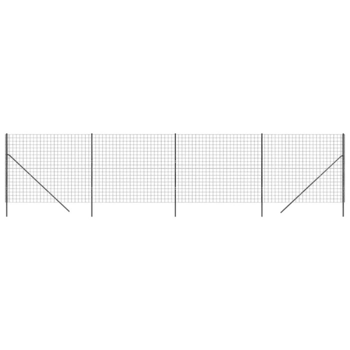 Gard plasa de sarma, antracit, 1,4x10 m, otel galvanizat