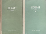 ISTORII , VOLUMELE I - II de HERODOT, 1961, EDITIE CARTONATA