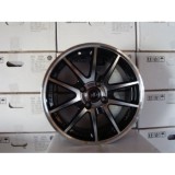 Set jante aliaj ART 969, 15 inch, finisaj negru cu margine argintie