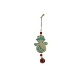 Ornament de brad om de zapada, flippy, multicolor, lemn, 17 cm