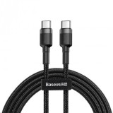 CABLU alimentare si date Baseus Cafule, Fast Charging Data Cable pt. smartphone, USB Type-C la USB Type-C 3A / 60W, 2m, gri + negru &quot;CATKLF-HG1&quot; (timb