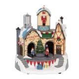 Cumpara ieftin Decoratiune muzicala Craciun polirasina multicolora cu led 20x17x23 cm
