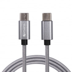 Cablu pentru incarcare si transfer de date 4smarts RAPIDCord iPD USB Type-C / USB Type-C 1m Gri foto