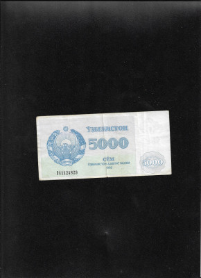 Rar! Uzbekistan 5000 5.000 sum 1992 seria1124892 foto