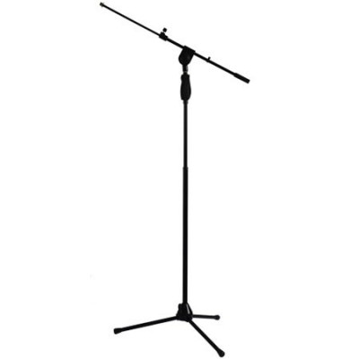 Suport microfon reglabil Ibiza, negru, Inaltime 115-170 cm foto