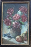 Ion Mateescu (1876-1951)-Natură statică, pictură veche &icirc;n ulei pe lemn