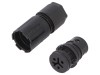 Conector circular mamă 3 pini, 8A