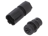 Conector Circular Mufă RST Mamă 3 PIN Argintat 8A 250V 4-7mm
