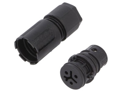 Conector circular mamă 3 pini, 8A foto
