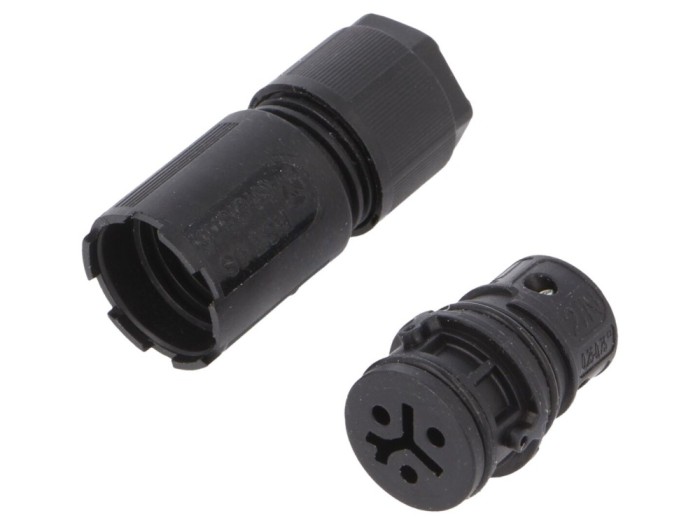 Conector circular mamă 3 pini, 8A