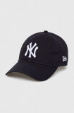 Cumpara ieftin New Era șapcă de baseball din bumbac culoarea bleumarin, cu imprimeu, NEW YORK YANKEES