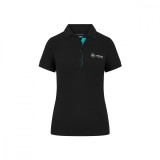 Mercedes AMG Petronas tricou polo de damă Small logo black F1 Team 2024 - L