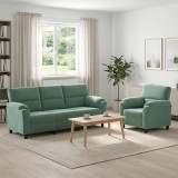 Cumpara ieftin Set de canapea 2 pcs Verde Marii Catifea