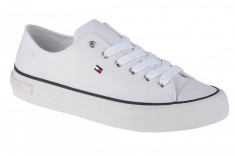 Pantofi pentru adidași Tommy Hilfiger Low Cut Lace-Up Sneaker T3A4-32118-0890100 alb foto