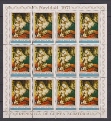 GUINEA ECUATORIALA 1972 CRACIUN MI: KB. 37-43 MNH foto