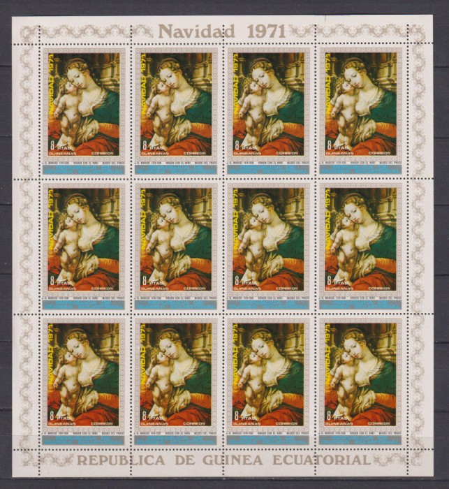 GUINEA ECUATORIALA 1972 CRACIUN MI: KB. 37-43 MNH
