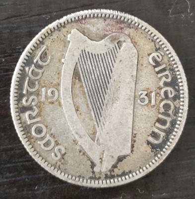 Moneda - Irlanda - 1 Schilling 1931 - Argint - An mai rar foto