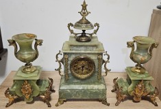 Ceas de semineu cu pendul Japy Freres - 3 piese Onix