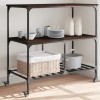 Gossi carucior de bucatarie, stejar maro 100x50x95 cm lemn prelucrat