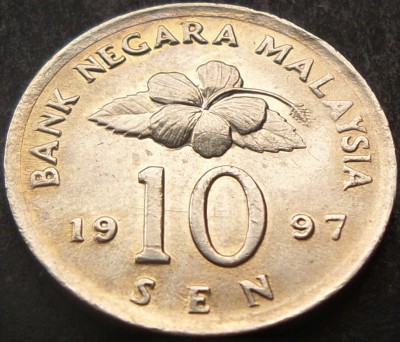 Moneda 10 SEN - MALAEZIA, anul 1997 *cod 1819 B foto